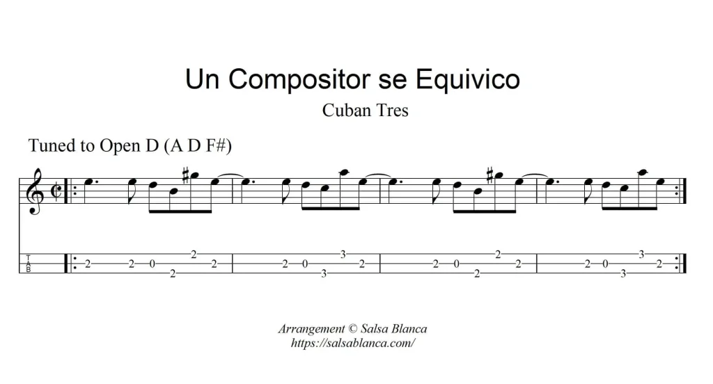 Un Compositor Se Equivoco lead sheet