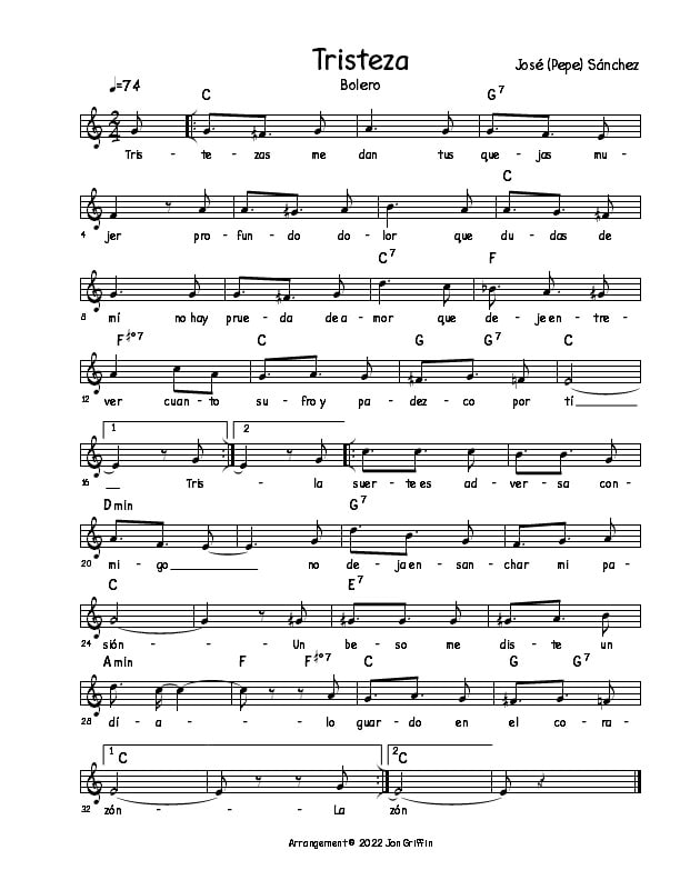 Tristeza - Pepe Sanchez